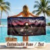 Custom Text Beach Towel, Soft Absorbent Swimming Multi-use TowelFran Bow