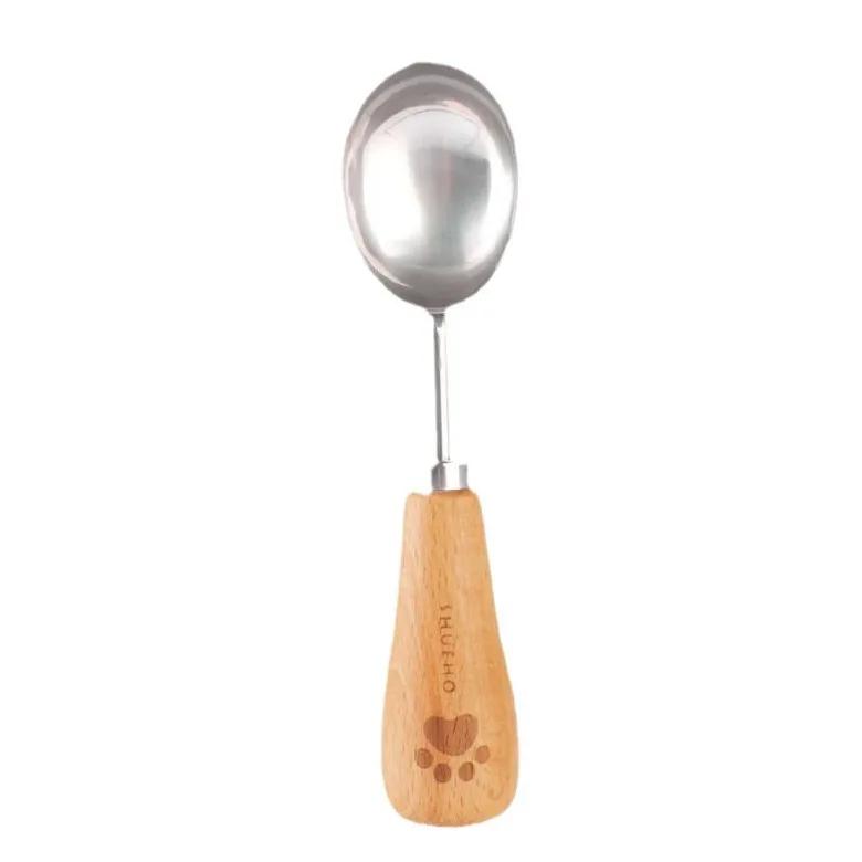 304 Ice Cream Spoon Teddy Bear Stand Ice Cream Scoop Simple Household Fruit Watermelon Spoon Cute Cartoon Multifunctional Scoop