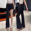 Flip Waist Slightly Pull Pants Women's Summer New Small Drape and Thin Autumn Sweatpants Casual Flared Sweatpants