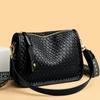Large Capacity Soft Leather Shoulder Bag for Women  Casual Crossbody  High Quality  Weaving Pattern  Luxury Designer Bag