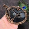Black Botswana Druzy Copper Wire Wrap Jewelry Pendant 5.32 I2C72