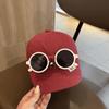 Sunshade Kids Children Sun Visor Hats Sunscreen Hip Hop Hat With Sunglasse  Spring Summer Autumn