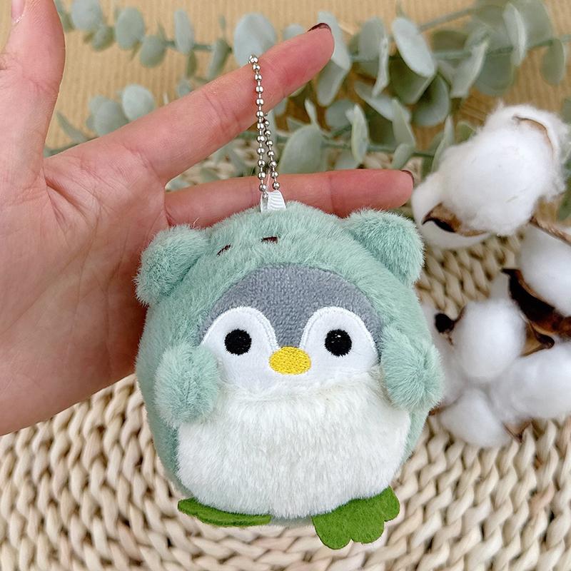 Cute Penguin Plush Key Ring Tourist Hat Penguin Keychain For Girls Gifts Creative School Bag Keychain
