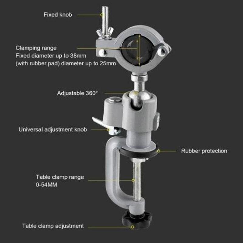 Тиски 360 градусов Стойка-держатель для электродрели Многофункциональный кронштейн для рабочего стола Шлифовальный станок Зажимные аксессуары