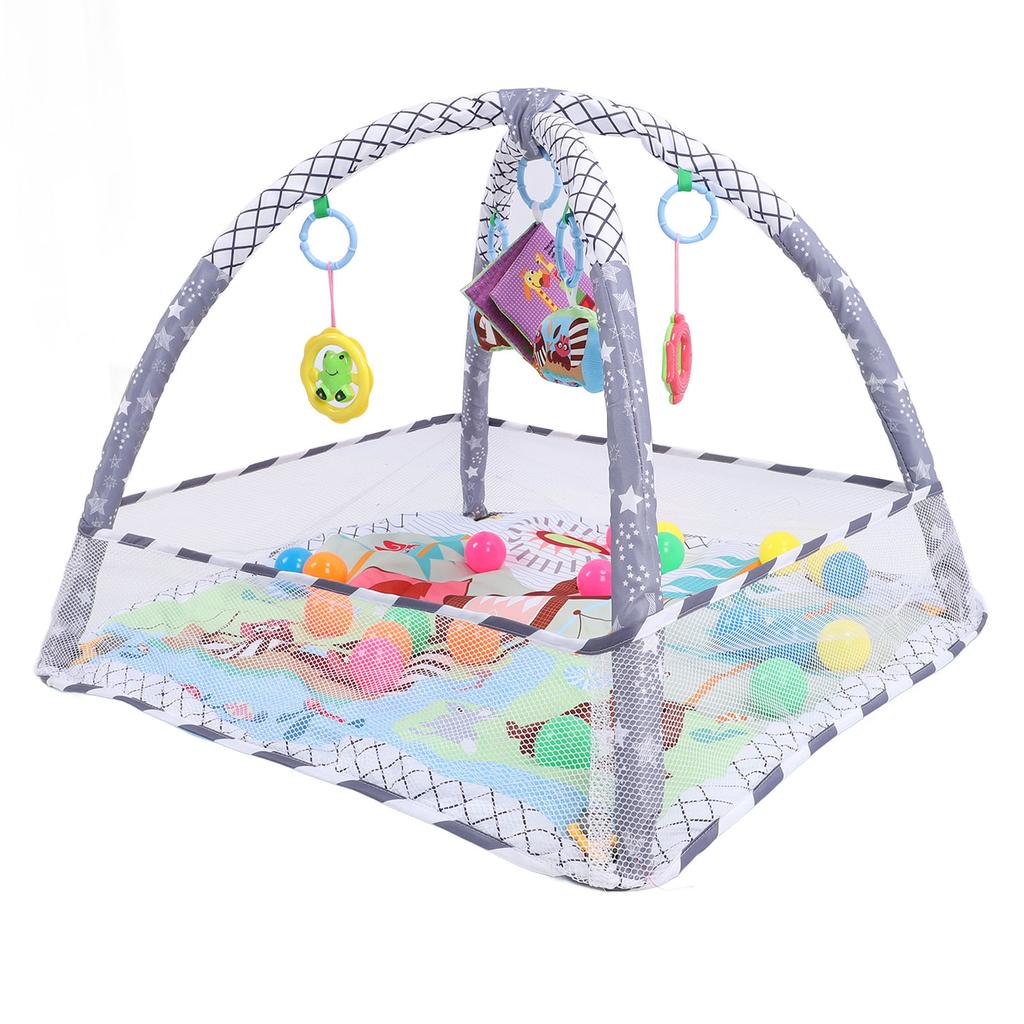 Детский игровой коврик для гимнастики с мячом, высококонтрастные игрушки для развития моторики новорожденного, игровой коврик для игры на животе для младенца