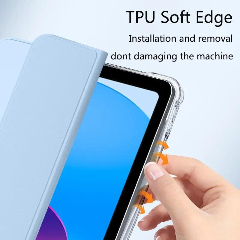 Чехол для Xiaomi Mi Pad 6 Pro 11 дюймов, прозрачный тройной держатель для карандашей, смарт-чехол для Funda Xiaomi Pad 6, чехол для Mi Pad 6 Pro 2023