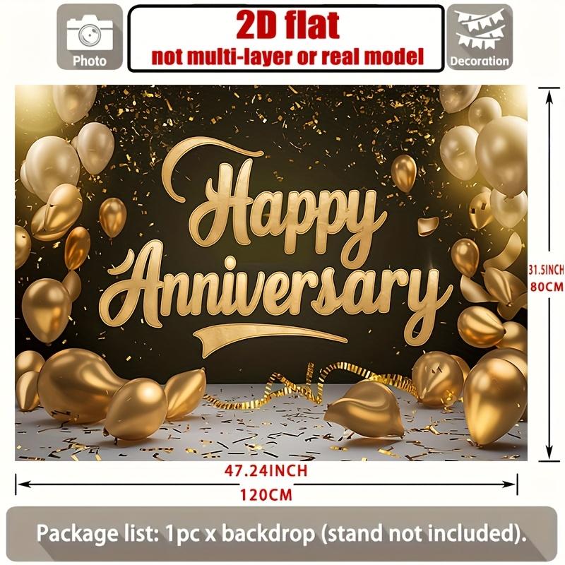 2D flat banner 1 piece large anniversary celebration background decoration backdrop polyester fiber banner decorationzyc