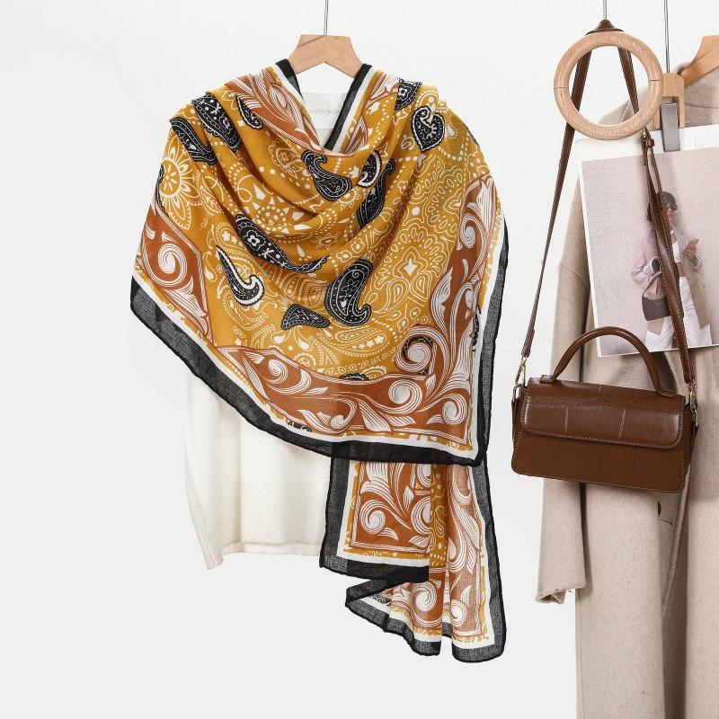 Retro Starry Sky Cashew Printed Women's Scarf Fashion Versatile Spring and Summer Beach Towel E-commerce New Products