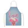 Home Decor Kitchen Dining Room Cooking Bib Aprons Linen Floral Pattern Women's Aprons