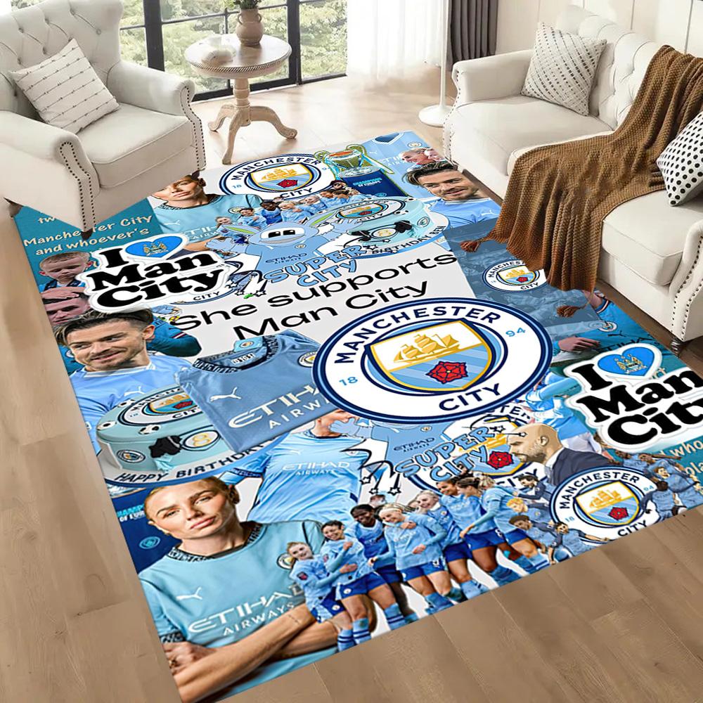 Manchester City Floor Rug Office Rug Perfect For Hallway Outdoor Game Room Dining Room Antislip Rug Decorate Offices Perfect Gift For Womenmen