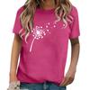 Женская модная повседневная футболка с коротким рукавом и круглым вырезом с принтом