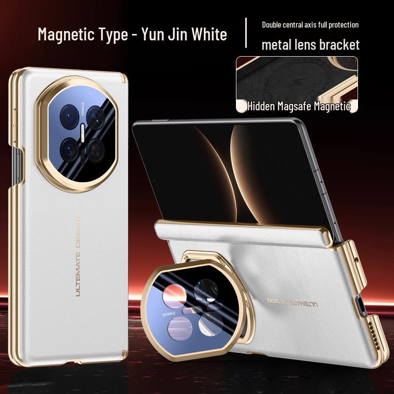 Магнитный складной чехол для телефона Huawei Matex7 Collector's Edition - Полное покрытие, Защита от падений, Защита объектива с двойной центральной осью