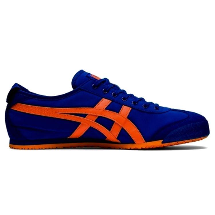 ONITSUKA TIGER Mexico 66 Fabric Synthetic Leather Retro Versatile Non-Slip Low-Top Lifestyle Casual Shoes Unisex Sneaker Blue Orange 1183B497-401