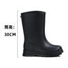 Новые высокие резиновые сапоги женские нескользящие водонепроницаемые сапоги средней высоты на флисе теплые резиновые сапоги на супертолстой подошве высокие резиновые сапоги женские
