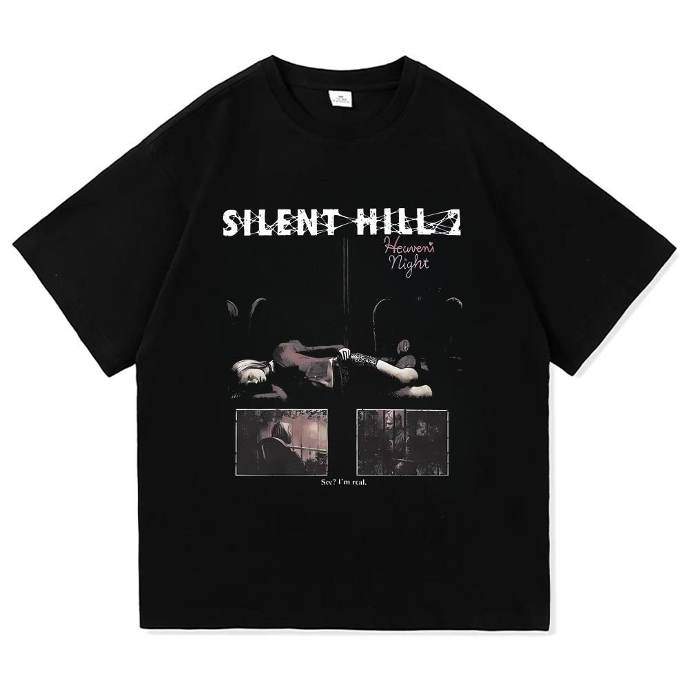 Men Women Silent Hill Round Neck Tees New Arrival TShirt Cotton Tops Funny Short Sleeve Fashionable Streetwear Hotselling