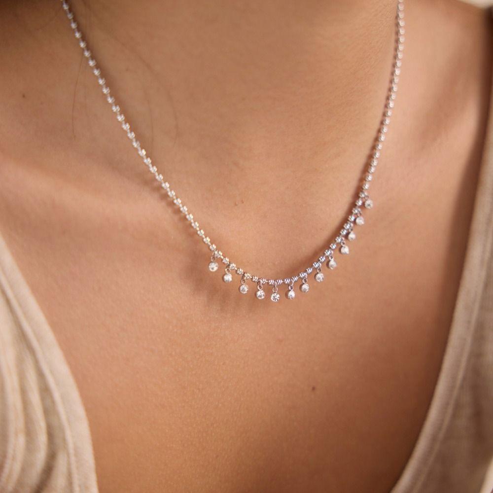 Multilayer Zircon Pendant Necklace Colored Zircon Colored Gem Necklace Daily Wear