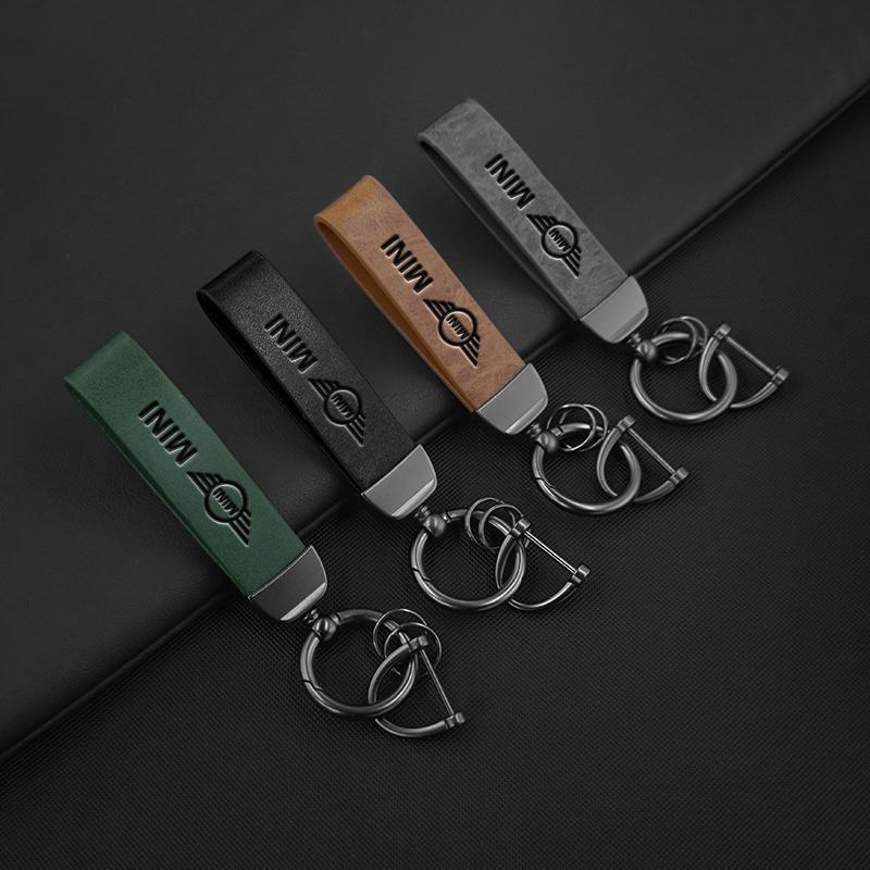 Zinc Alloy Leather Keychain Ring Decorative Pendant For Mini Cooper One JCW F54 F55 F56 F57 F60 R50 R52 R53 R55 R5 Accessories qclyn77