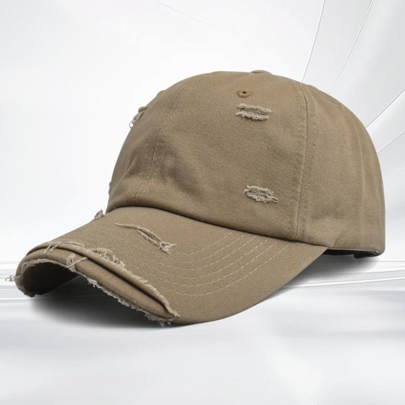 Outdoor Sun Hat Ripped Baseball Cap Summer Sunscreen Sunshade Pure Cotton Cap Men