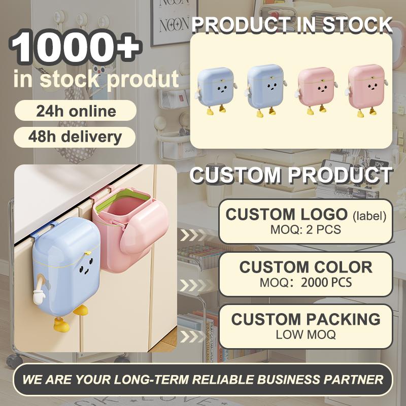 Compost Bin Kitchen for Counter Top or Under Sink, Plastic Hanging Trash Can with Lid, Wall Mounted Garbage Can for Bathroom,