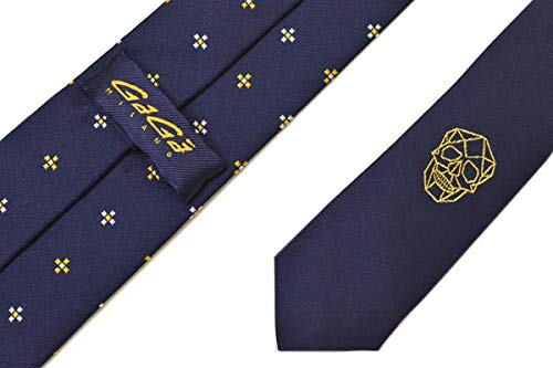 Галстук Маленький цветочный узор Шелковый галстук Ширина меча egg20s008 Синий [Gaga Milano] Мужской галстук/узкий (Размер 7см) BA70206-19