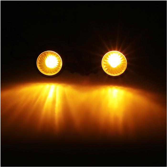 Urbanroad Amber Black Universal Led Motorcycle Turn Signals Indicators Bullet Turn Signal Light Lamp Blinkers Scooter Motor