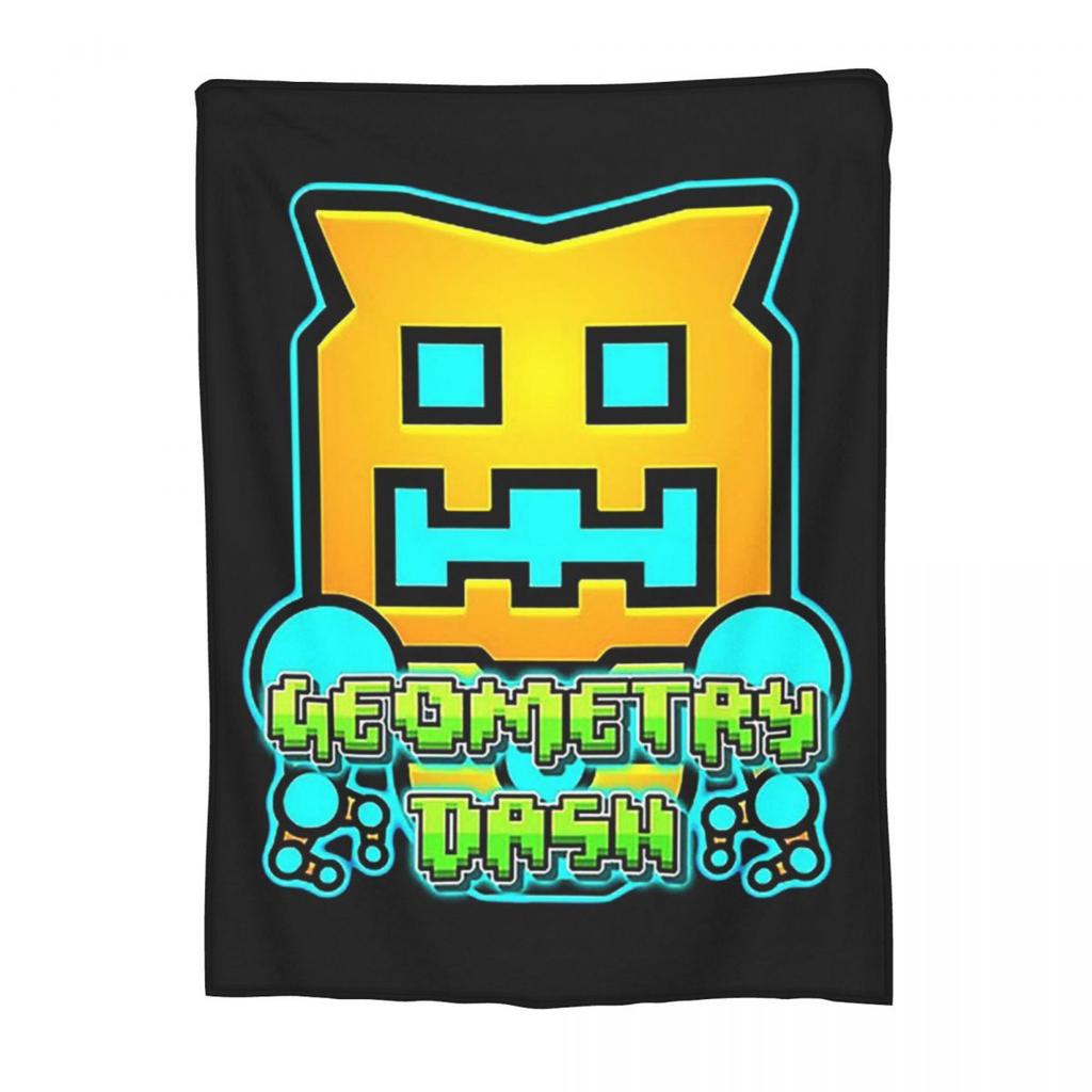 Плед для видеоигры Geometry Dash Мягкий Теплый Фланелевый Плед Плюшевый для Кровати Гостиной Пикника Путешествия Дома Дивана