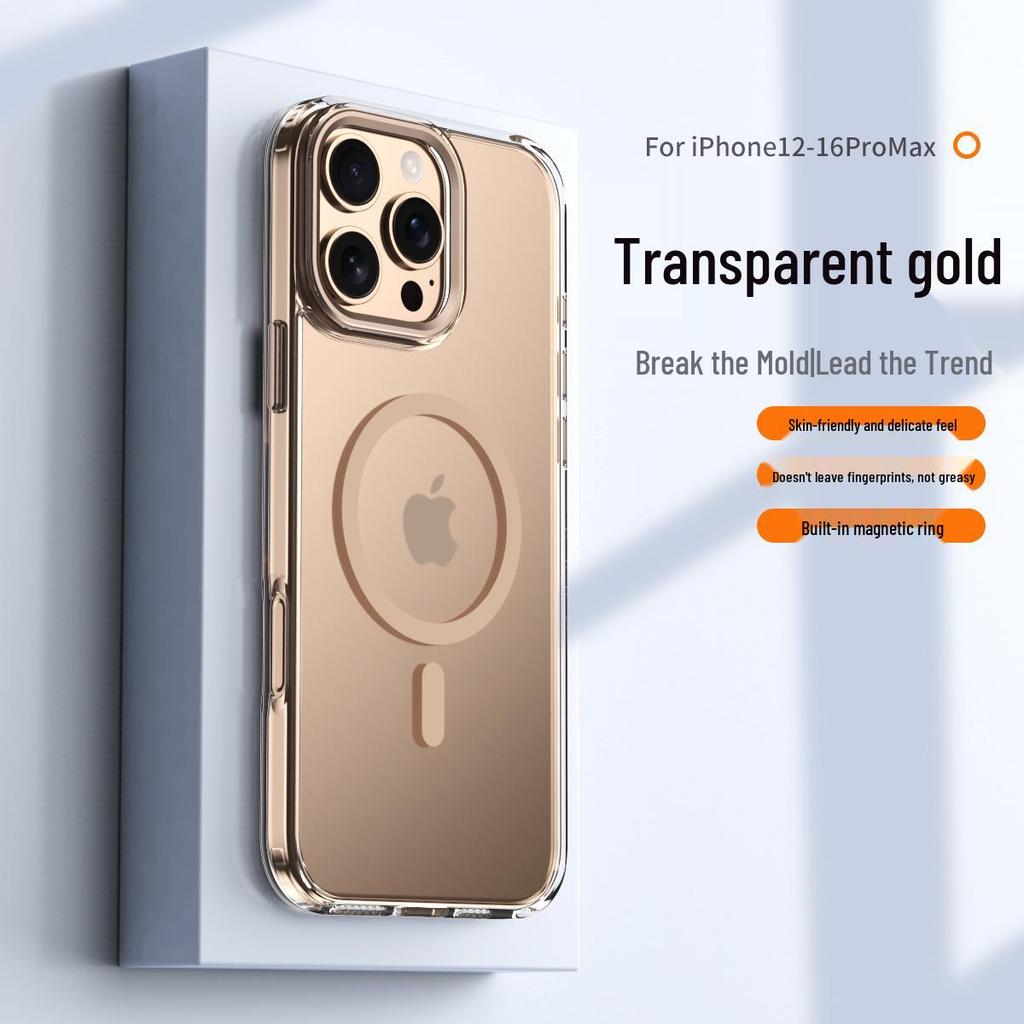 MagSafe Compatible Magnetic Clear Phone Case for iPhone 15/16 Pro Max, Skin-Like Design