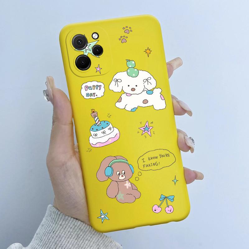 Чехол для Huawei Nova Y61 Мягкий силикон ТПУ Милый Чехол-бампер с Пандой для Huawei Nova Y 61 62 Y61 Y62 Plus Чехол NovaY61 Fundas