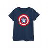 Womens/Ladies Captain America Civil War Distressed Shield Cotton T-Shirt