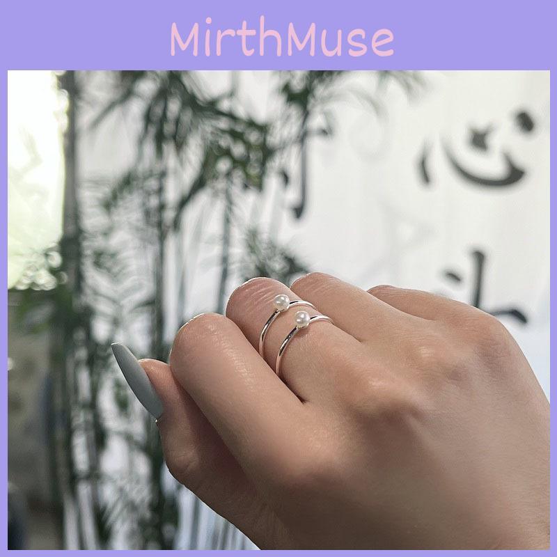 Элегантное Минималистичное Открытое Кольцо с Жемчугом для Женщин Стильное Геометрическое Медное Регулируемое Модное Украшение