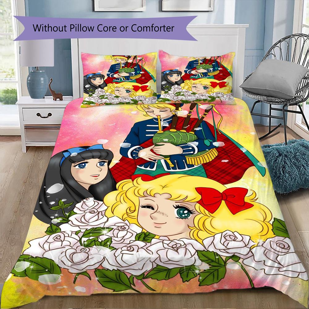Candy Candy Pattern Bedding,Quilt Set Quilt Cover Pillowcase Home Birthday Gift (1*duvet cover+2*pillowcase,without core)SSJT0917168
