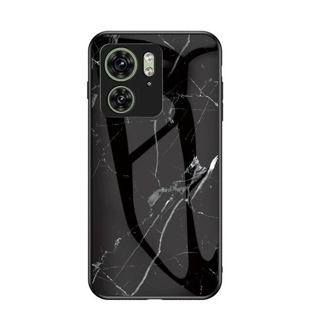 For MOTOROLA MOTO Edge 40 Neo Gradient Painted Tempered Glass Phone Case For Moto Edge 30 Ultra Lens Protection Shockproof Back Cover