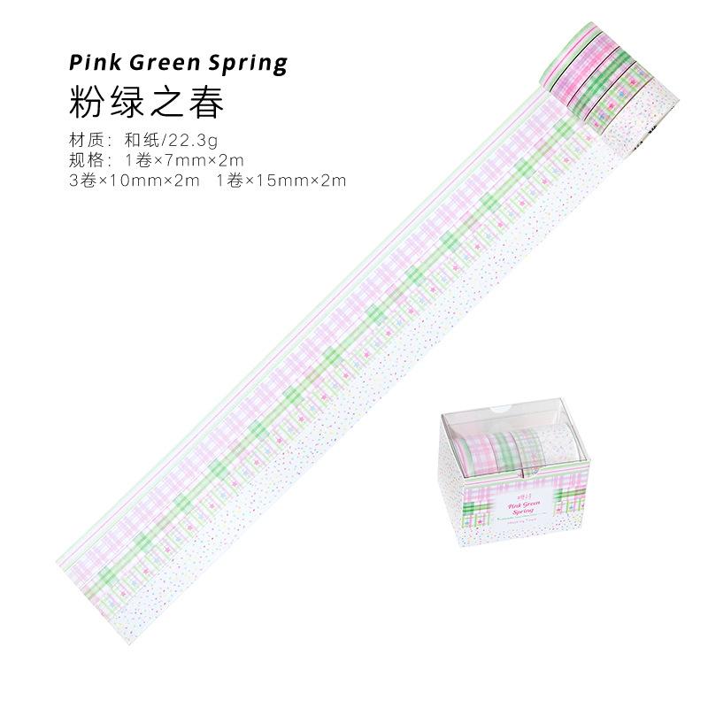5roll/set Cute Colorful Basis Decoration Tape Planner Handbook DIY Scrapbooking Journal Collage Material Washi Tape