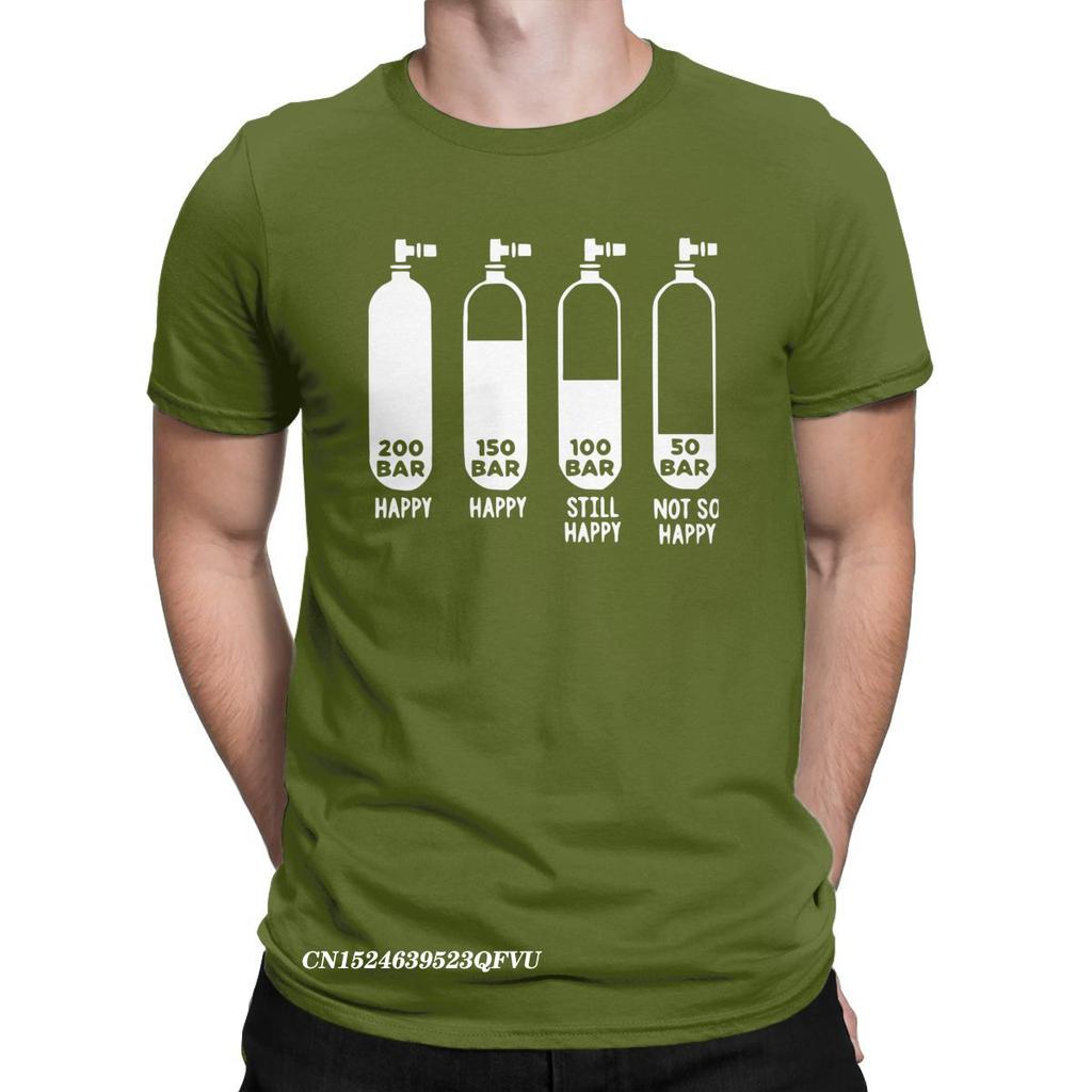 Мужская футболка Diving Divers 200 Bar Crazy Cotton Tees Harajuku Scuba Tshirt Round Gate Clothing Original