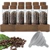 6/12Pcs Coffee Beans Storage Jar Vacuum Sealed Storage Container Multipurpose Walnut Tea Tube Display Rack Coffee Accessories