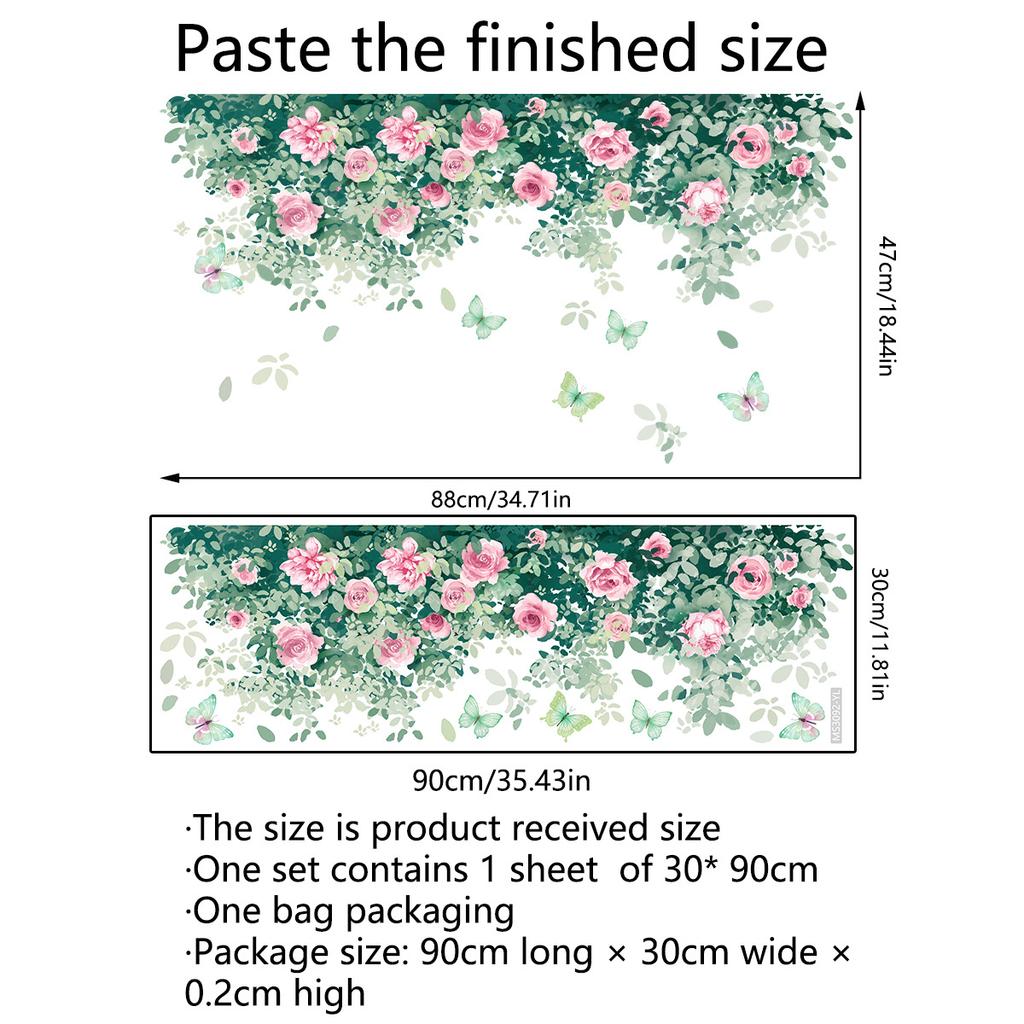 Двусторонняя красочная наклейка на стену с изображением бабочек и цветов, электростатическая паста, паста для оконного стекла, видимая декоративная наклейка на стену