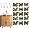 15 Pieces Antique Butterfly Drawer Pulls, Zinc Alloy Dresser Pulls, Wardrobe Jewellery Box Decorative Pulls, Cabinet Knobs