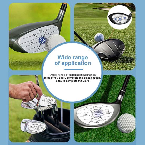 50 шт. наклейки для гольфа с наклейками на клюшки для гольфа с ударом для клюшек из железа и дерева, самообучающее пособие для обучения игре в гольф с ударом по мячу