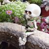 New Fishing Skeleton Decoration Creative Resin Skeleton Head Garden Landscape Decoration Crafts