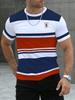 Мужская футболка с короткими рукавами и полосатым узором Футболка с короткими рукавами быстросохнущая дышащая удобная повседневная уличная