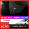 Автомобильная наклейка для Tesla Model 3 Y Juniper Highland 2025 Обновляет Оригинальную Заводскую Модель Передние Задние Колесные Арки Грязь и Грязь Ca