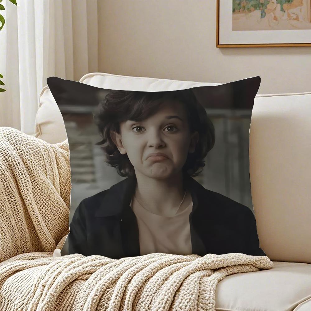 mMillie Bobby Brown Peripheral Cushion Cover Pillowcase Antidustmite living Room Sofa Decor Cushion Room
