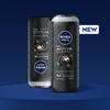 Nivea Мужской гель для душа Active Clean для тела, волос и лица 3 в 1 с ароматом угля 500 мл Упаковка из 1 шт. Мягкое средство для глубокого очищения