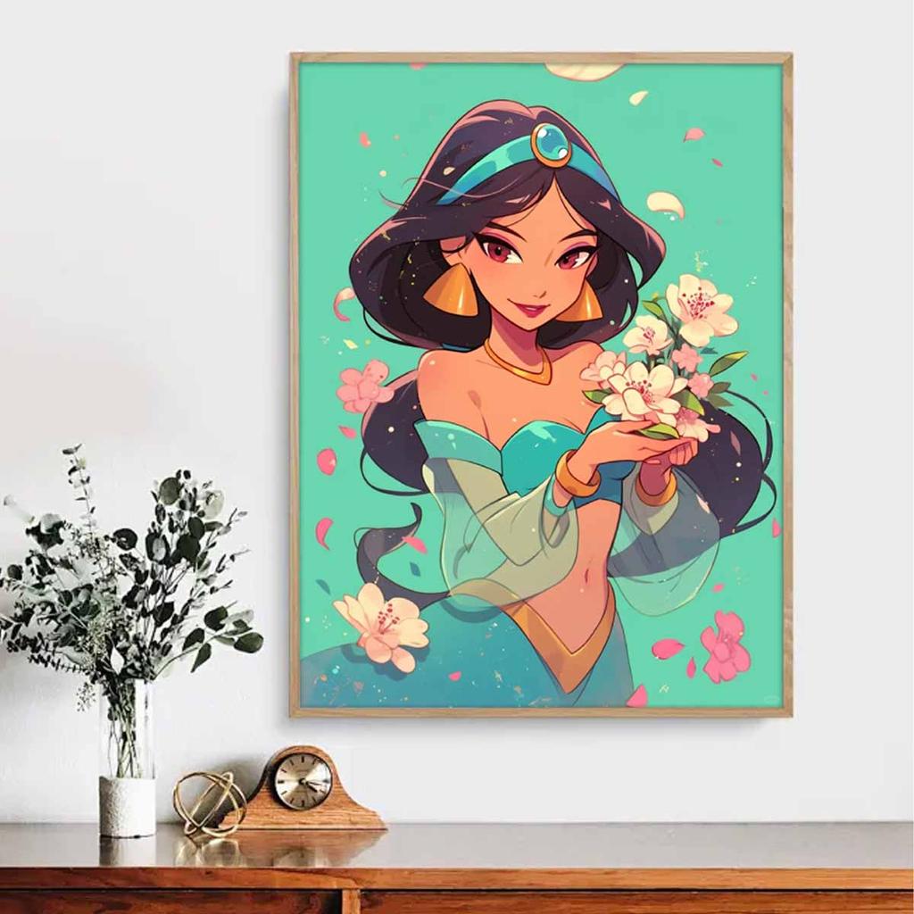 DIY Diamond Painting Princess Aladdin Cross Stitch Kit Mosaic Art Diamond Painting Full Circle Diamond Home Decoration