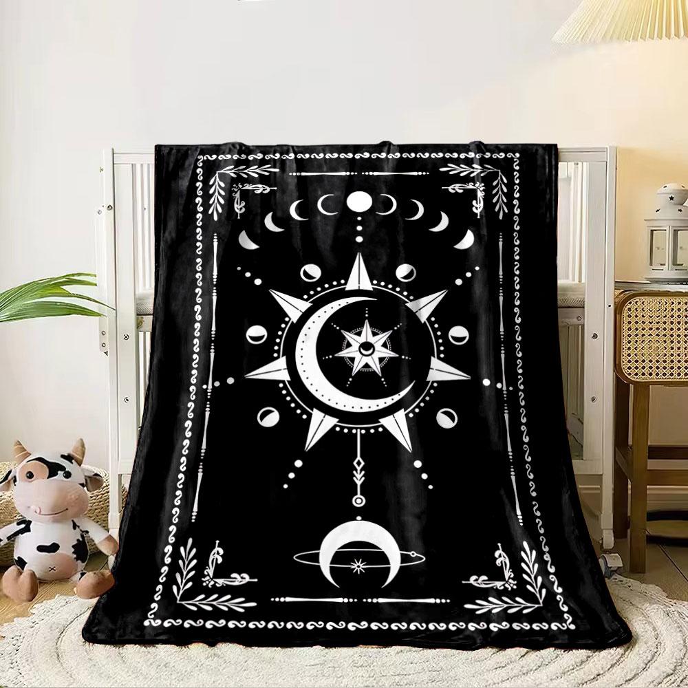 Celestial Moon Star Blanket for all seasons blanket lunch break throw gift