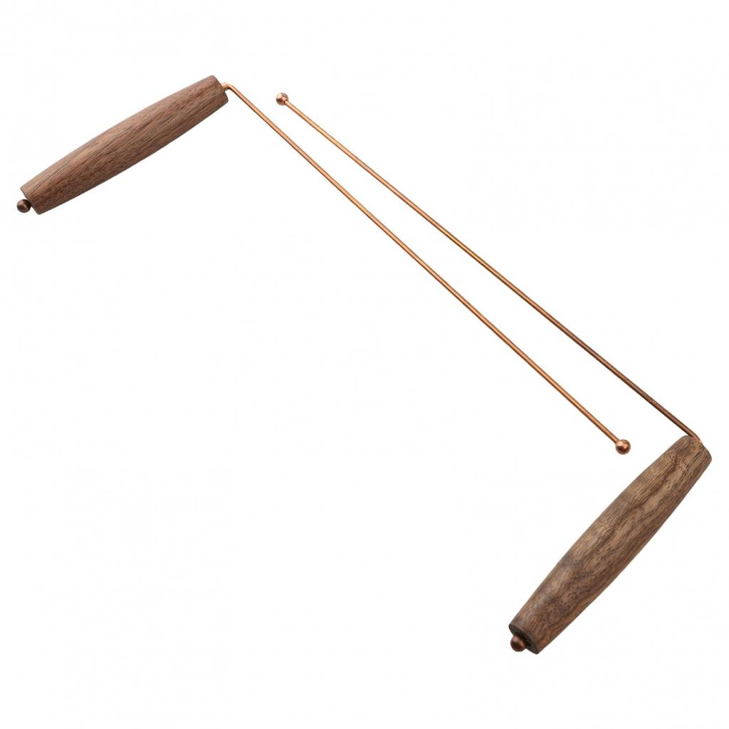 99.9% Pure Copper Dowsing Rods with Wooden Handles for Lost Item Search