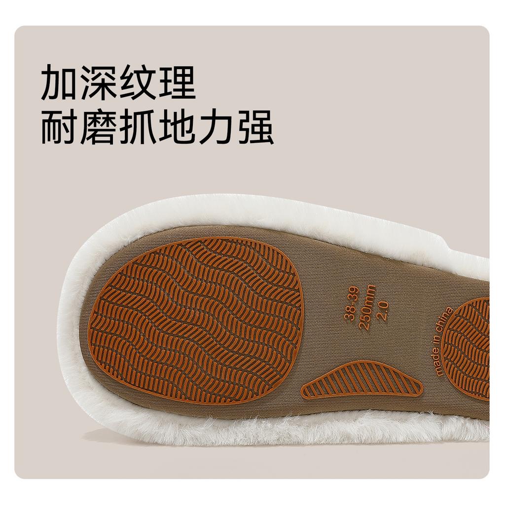 Non-slip Fluffy Slippers Autumn and Winter Indoor Plush Warm Couple Home Soft Bottom Home Cotton Slippers