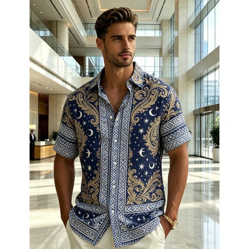 Unisex Ethnic Style Tribal Totem Graphic Hawaiian Shirts Fashion 3D Printed Shirts Tops Summer Short Sleeves Men Women Blouse Shirt