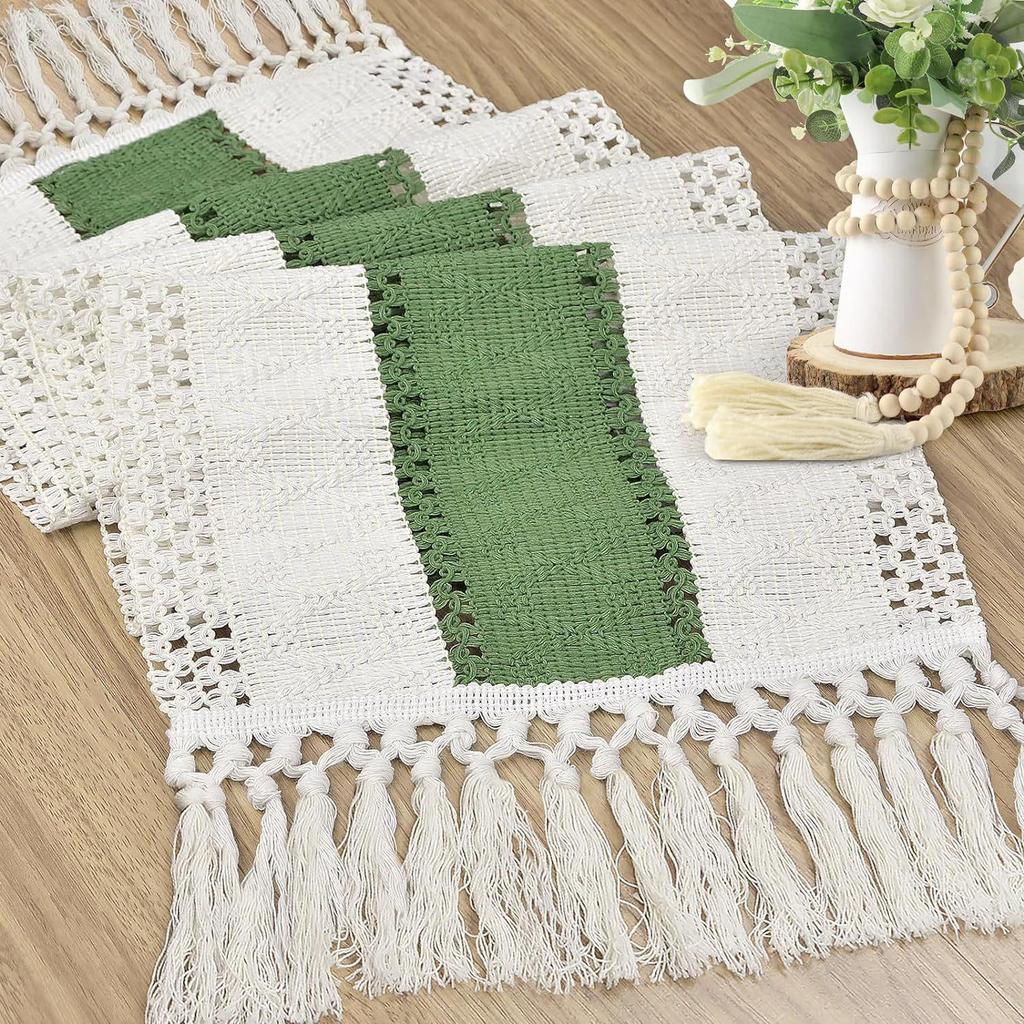 Вязаная крючком скатерть ручной работы в американском ретро-стиле, длинная ажурная скатерть