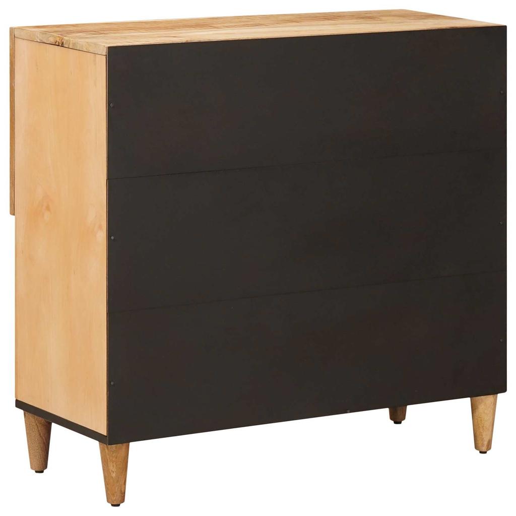 Storage Cabinet in Brown 80 x 33.5 x 75 cm Solid Mango Wood